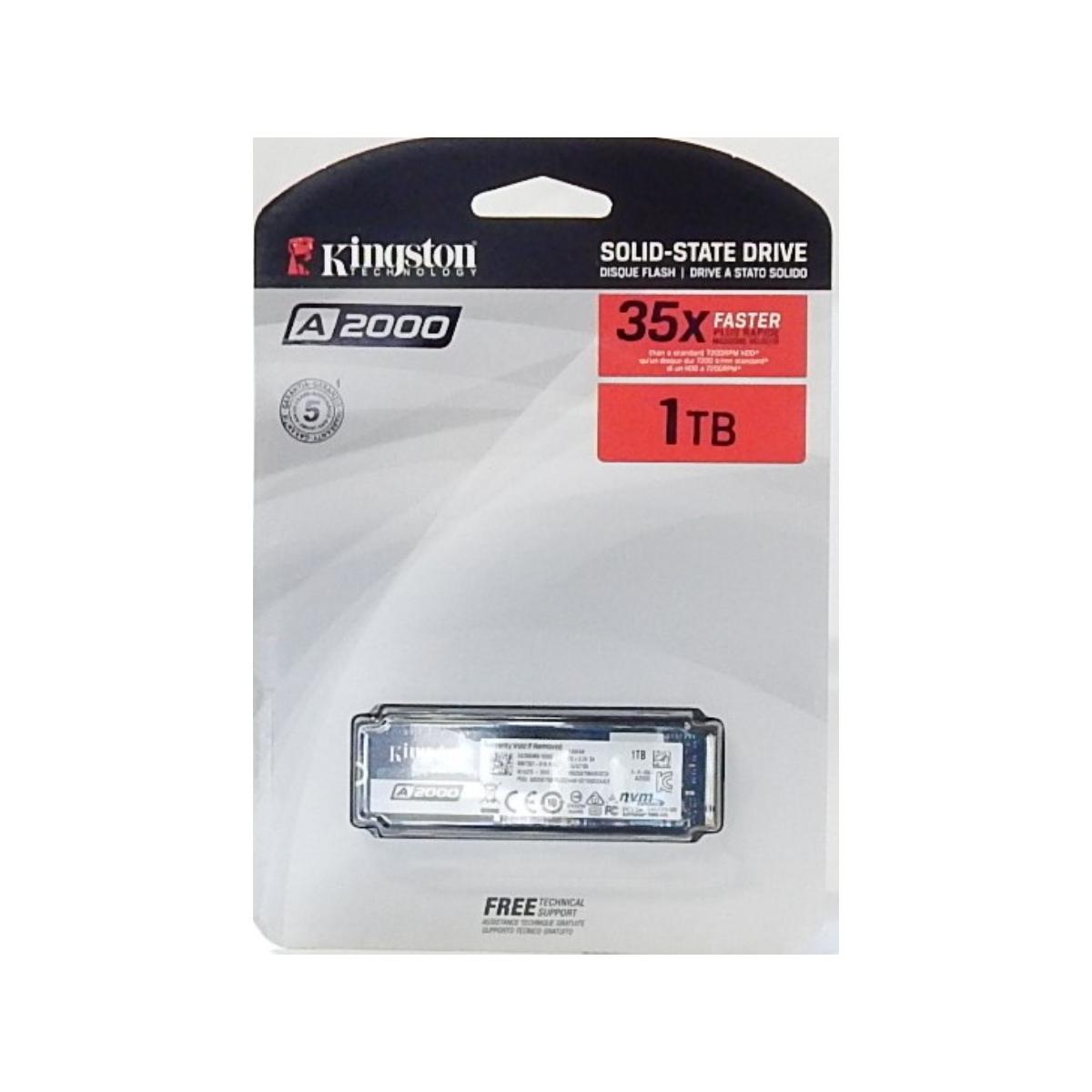 Kingston A2000 SSD 1TB M 2 NVMe Disk Computer
